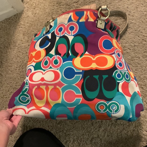 Very vintage authentic rare print official original coach purse vintage 2005 - Picture 4 of 9